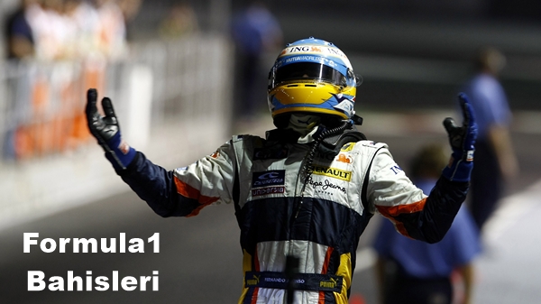 formula 1 bahisleri - yarışı kazanan yarışçı seviniyor
